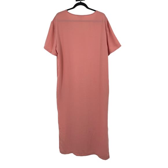 Treasure & Bond dress maxi tee sheath short sleeve peach size Large L - Picture 4 of 4